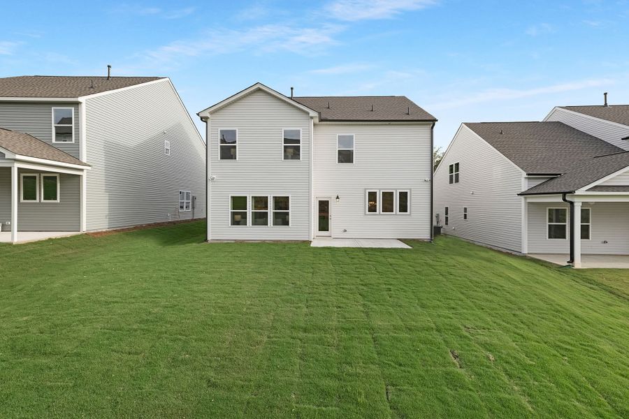 Exterior details and patio area of a home in Copper Ridge at Flowers Plantation, Clayton (Image 3).