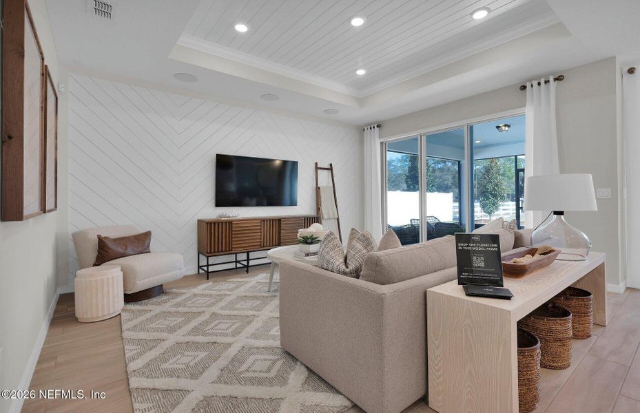 Furnished interior view inside a new home in Seminole Palms, Palm Coast (Image 9). Furnished interior view inside a new home in Seminole Palms, Palm Coast (Image 9).