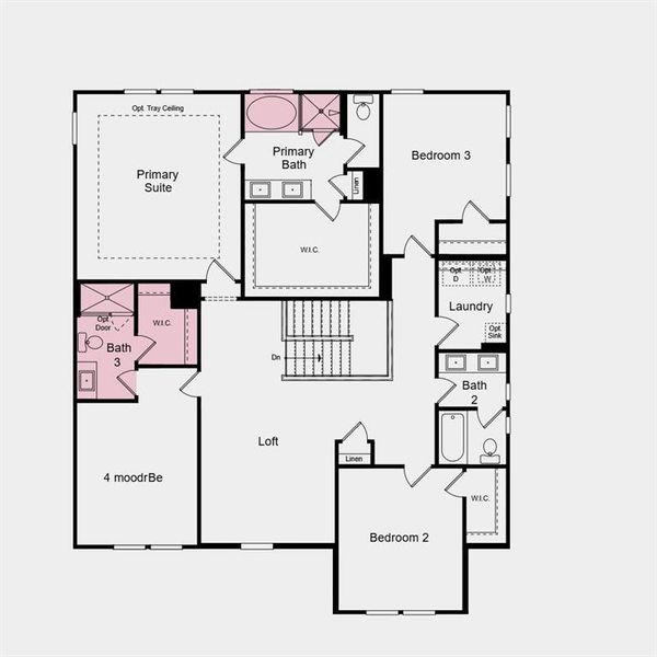 2D floor plan layout of this home in Bennett Farm, Loganville, GA (Image 4).