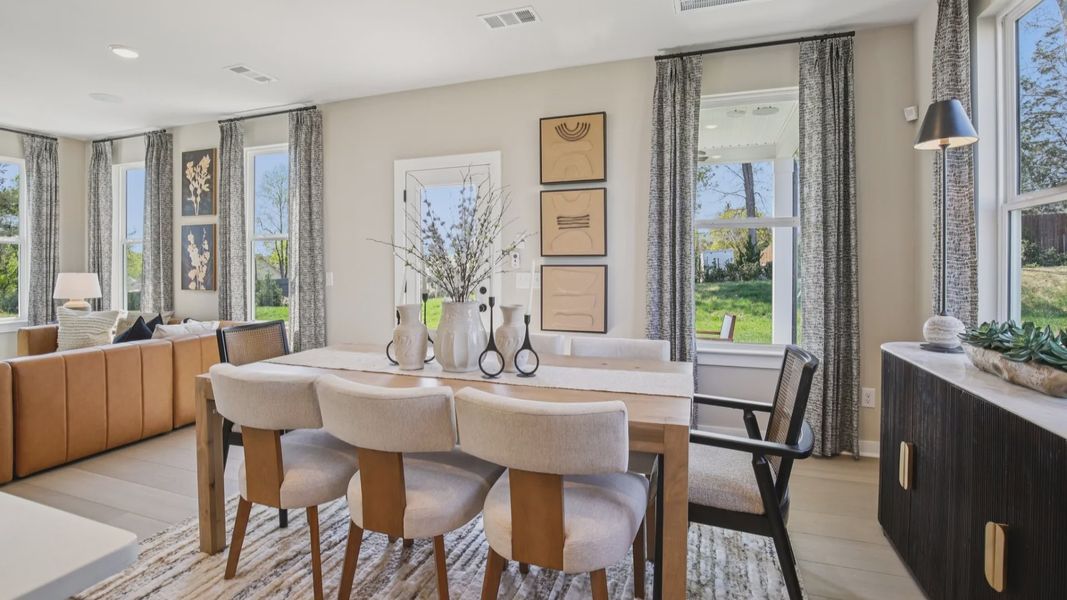 Dining area with access to back porch