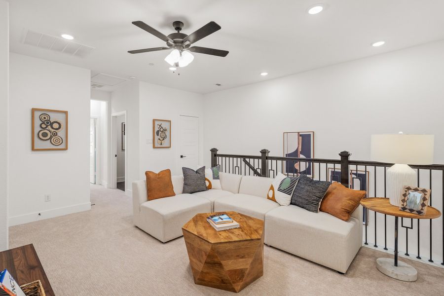 Representative furnished interior of a home built from the Yale by Beazer Homes in Waterbend, Euless (Image 14).