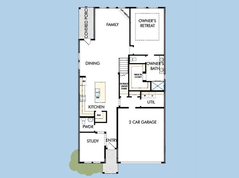 2D floor plan layout for the The Dahlia by David Weekley Homes in Austin Point, Richmond, TX (Image 5). 2D floor plan layout for the The Dahlia by David Weekley Homes in Austin Point, Richmond, TX (Image 5).