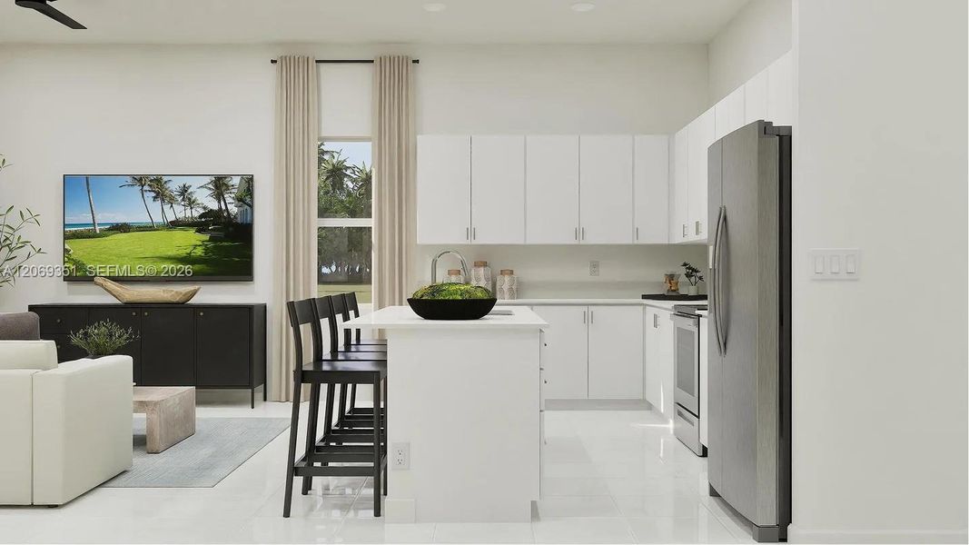 Furnished interior view inside a new home in Coral Landings, Miami (Image 3). Furnished interior view inside a new home in Coral Landings, Miami (Image 3).