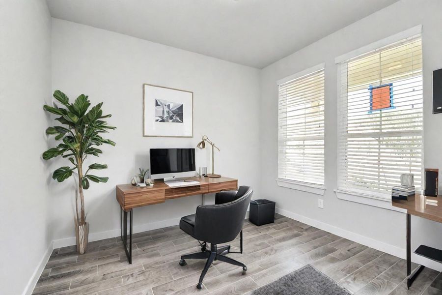 Virtually Staged - Home Office. Sample photo of completed home with similar floor plan. Actual colors and selections may vary.