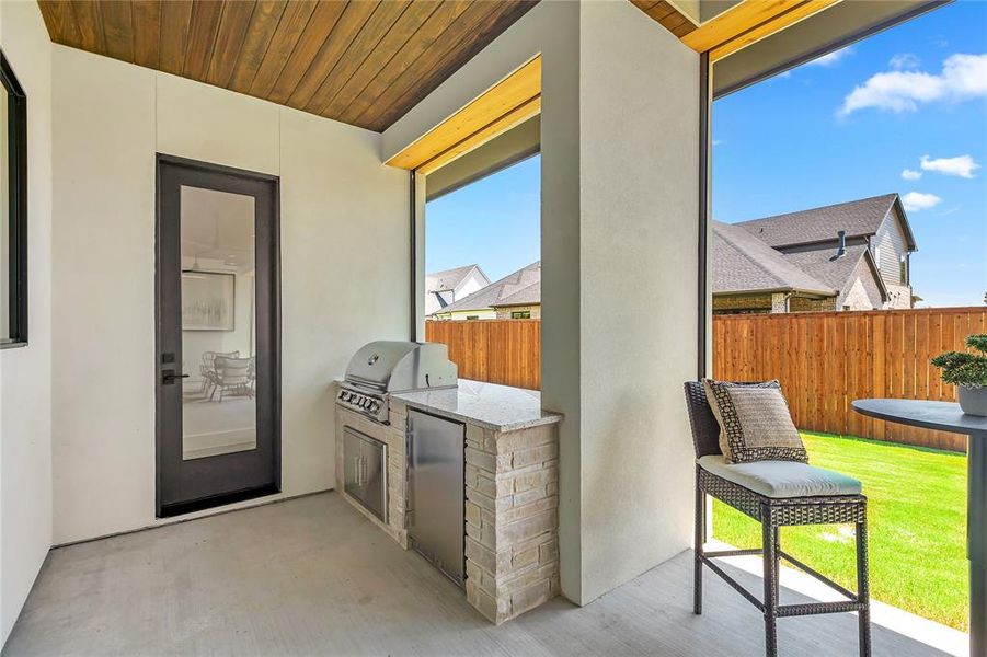 View of patio / terrace featuring area for grilling View of patio / terrace featuring area for grilling