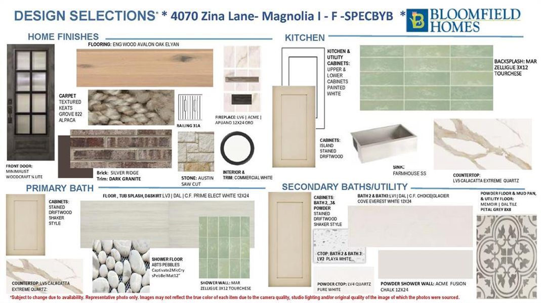 Sample of building materials used in homes in Windsong Ranch Classic 61, Prosper (Image 36).