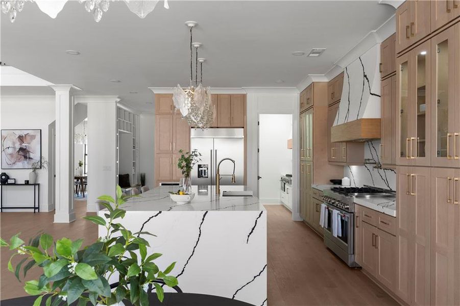 Furnished interior view inside a new home in , Suwanee (Image 61).