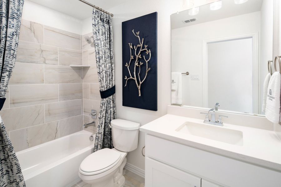 Representative furnished interior of a home built from the Salado by UnionMain Homes in Legacy Hills, Celina (Image 44).