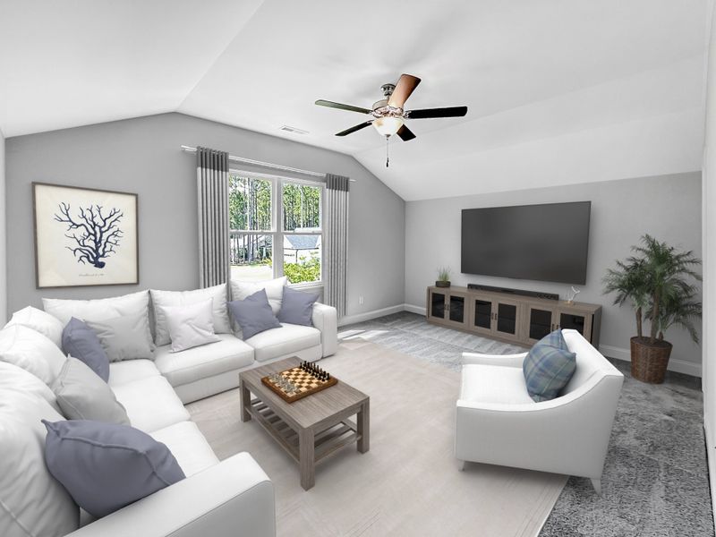 Representative furnished interior of a home built from the Laurel by Stevens Fine Homes in Parkwood Estates, Leland (Image 20).