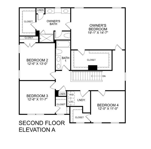 2D floor plan layout for the Hudson by Ryan Homes in Emory Park, Five Forks, SC (Image 3). 2D floor plan layout for the Hudson by Ryan Homes in Emory Park, Five Forks, SC (Image 3).