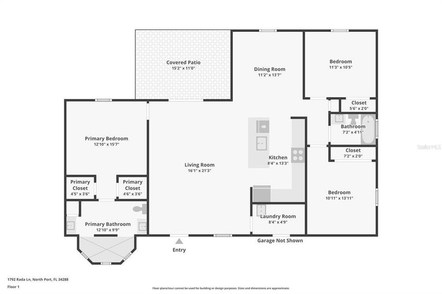 2D floor plan layout of this home in , North Port, FL (Image 5). 2D floor plan layout of this home in , North Port, FL (Image 5).