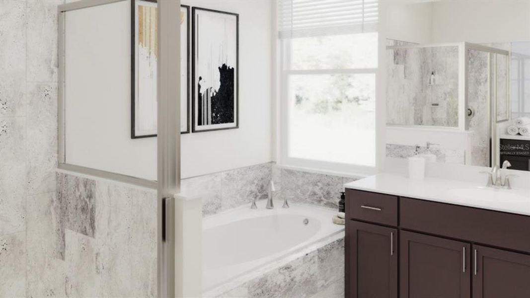 Furnished interior view inside a new home in , Clermont (Image 13).