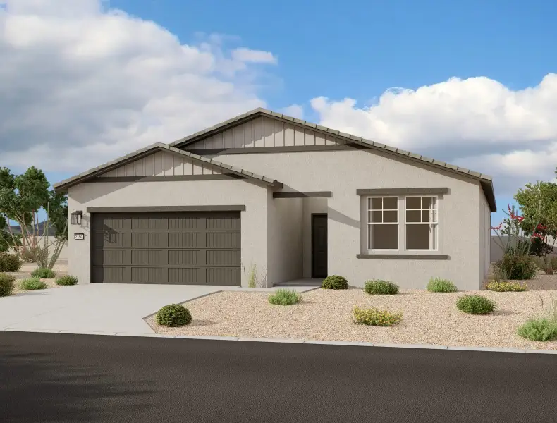 Exterior elevation rendering. Representative images and renderings are for illustrative purposes. Actual structural options and design finishes of home may vary. Exterior elevation rendering. Representative images and renderings are for illustrative purposes. Actual structural options and design finishes of home may vary.