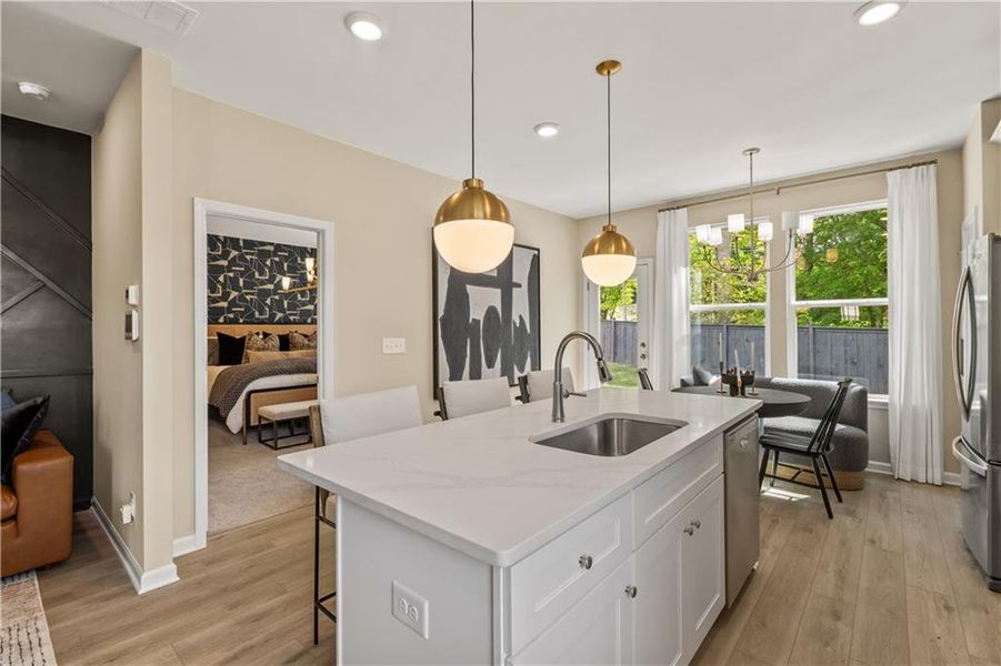 Furnished interior view inside a new home in Enclave at Evergreen, Fairburn (Image 18).
