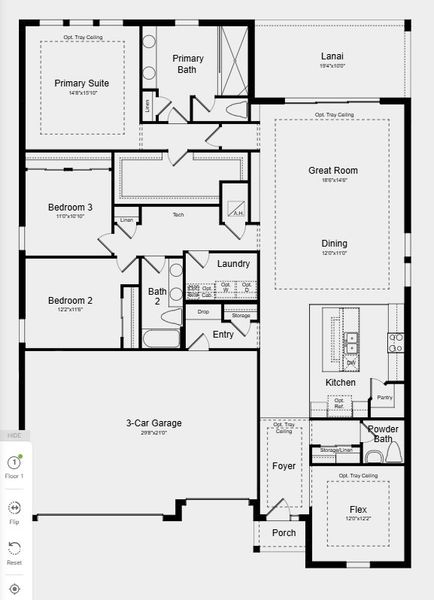 2D floor plan layout for the Astoria by Taylor Morrison in Windward Preserve, Cocoa, FL (Image 3). 2D floor plan layout for the Astoria by Taylor Morrison in Windward Preserve, Cocoa, FL (Image 3).