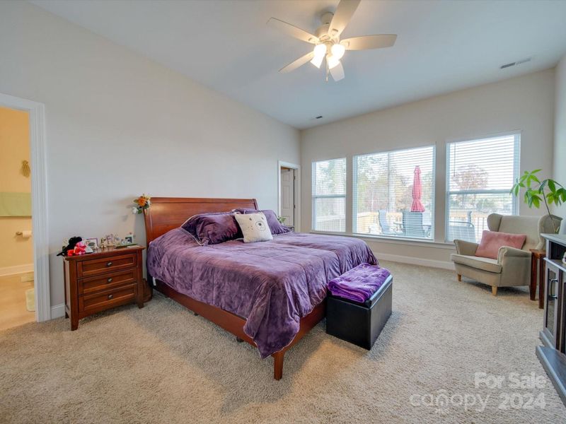 Primary bedroom with lake view