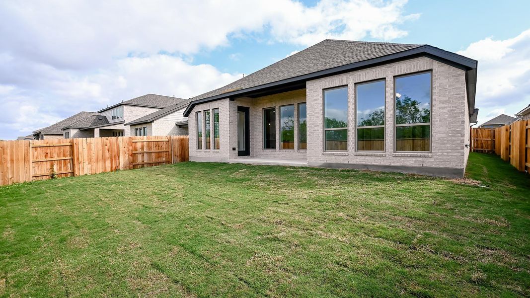 Exterior details and patio area of a home in Crosswinds, Kyle (Image 4). Exterior details and patio area of a home in Crosswinds, Kyle (Image 4).