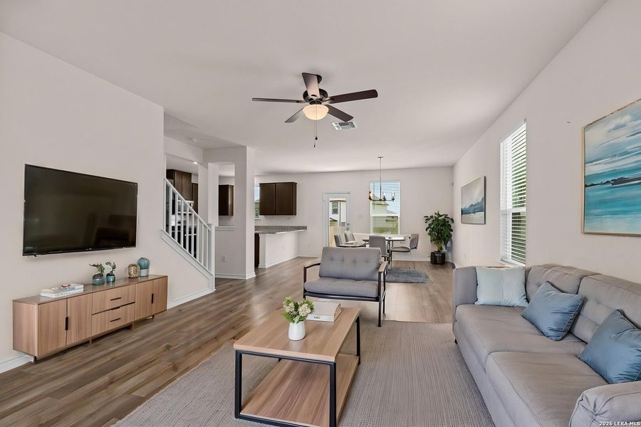 Furnished interior view inside a new home in Parklands, Schertz (Image 11).