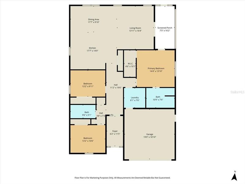 2D floor plan layout of this home in , Inverness, FL (Image 5).