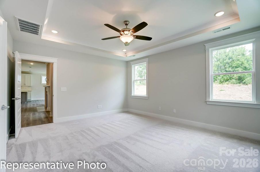Primary bedroom with optional tray ceiling Primary bedroom with optional tray ceiling