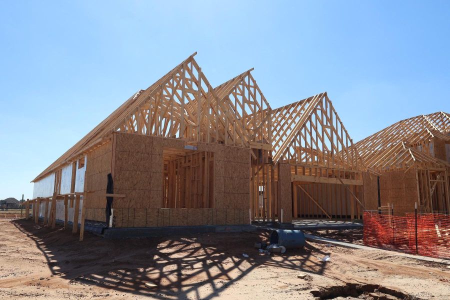 In-progress construction of a new home in Dunham Pointe, Cypress, TX (Image 8).