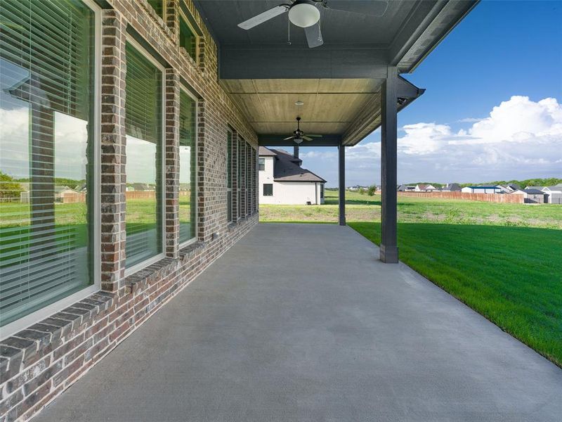 View of patio featuring ceiling fan View of patio featuring ceiling fan