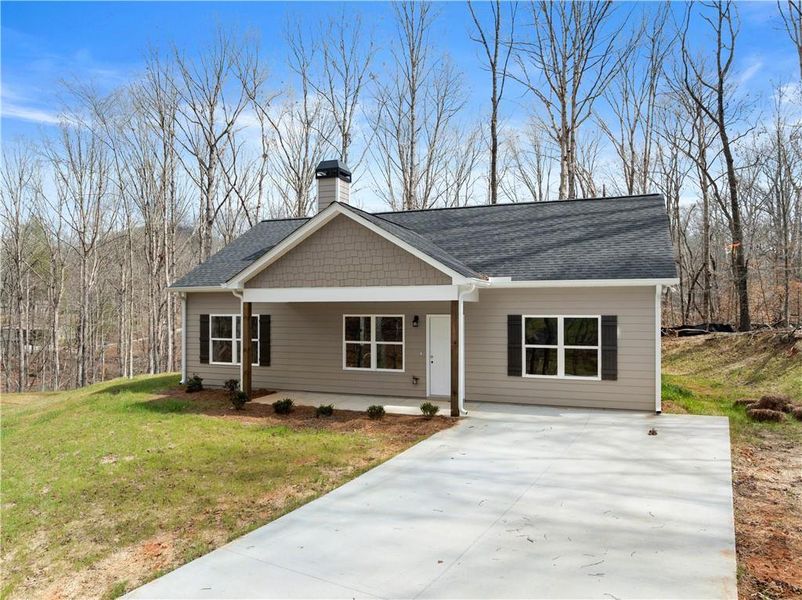 Front exterior of a new home in , Cleveland, GA, highlighting curb appeal (Image 27).