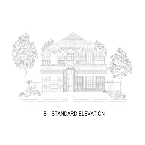 Representative rendering of the exterior for the Halbert R (w/Media) by First Texas Homes (Image 3). Representative rendering of the exterior for the Halbert R (w/Media) by First Texas Homes (Image 3).