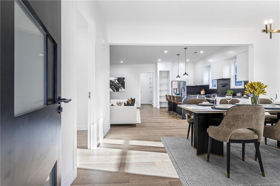 Furnished interior view inside a new home in , Atlanta (Image 10). Furnished interior view inside a new home in , Atlanta (Image 10).