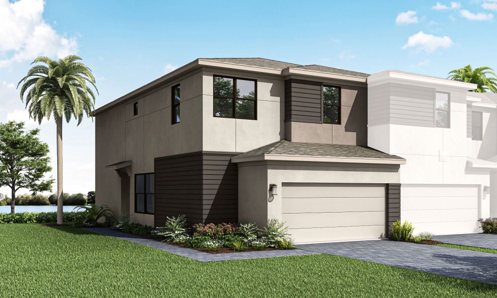 Front exterior of a new home in Tradition, Port St. Lucie, FL, highlighting curb appeal (Image 1). Front exterior of a new home in Tradition, Port St. Lucie, FL, highlighting curb appeal (Image 1).