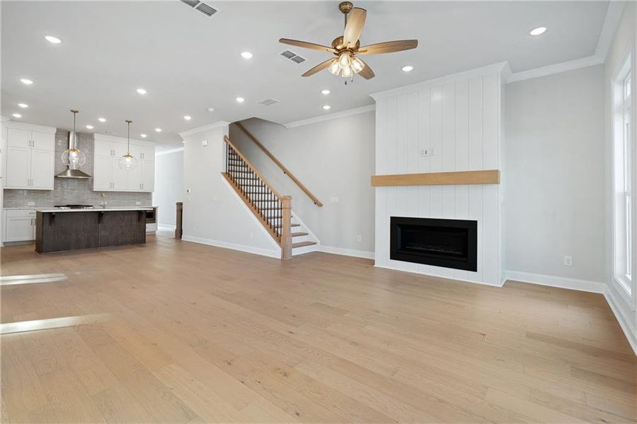 Spacious, unfurnished interior of a new home in Ward's Crossing Townhomes, Johns Creek (Image 14). Spacious, unfurnished interior of a new home in Ward's Crossing Townhomes, Johns Creek (Image 14).