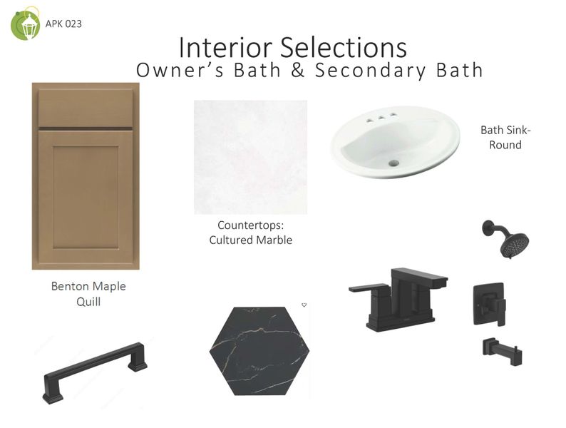 Bathroom Selections for The Ingram Townhome at Anderson Park