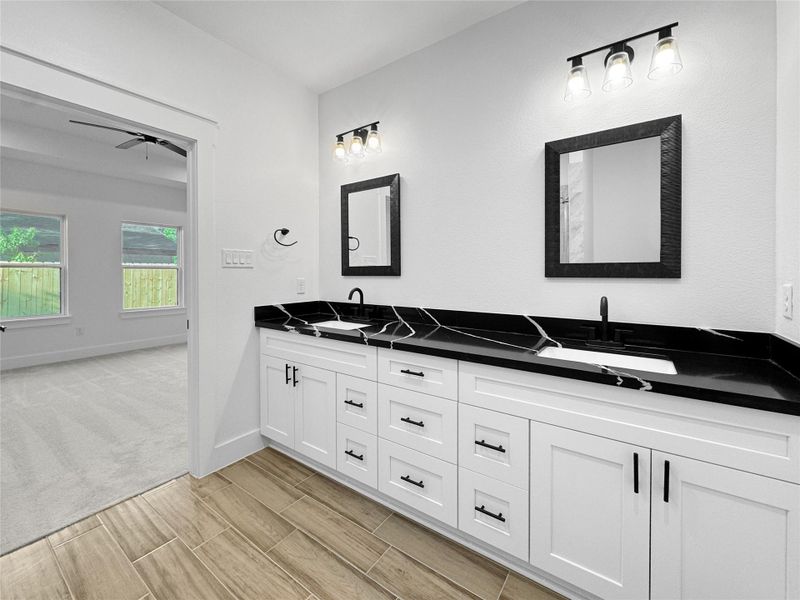 Principal Bathroom with large double vanity Principal Bathroom with large double vanity