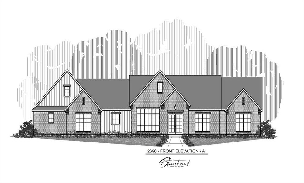 Exterior rendering of this home design in , Rhome, TX (Image 3).