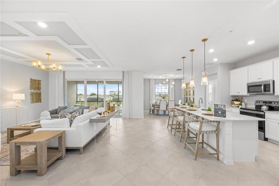 Furnished interior view inside a new home in Wellen Park Golf & Country Club, Venice (Image 22).