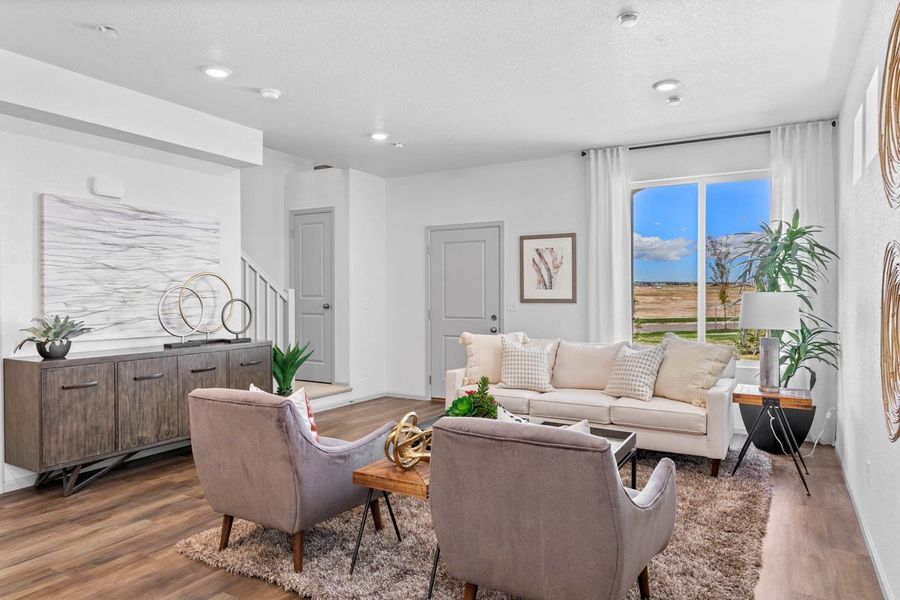 Furnished interior view inside a new home in Green Valley Ranch, Aurora (Image 13). Furnished interior view inside a new home in Green Valley Ranch, Aurora (Image 13).