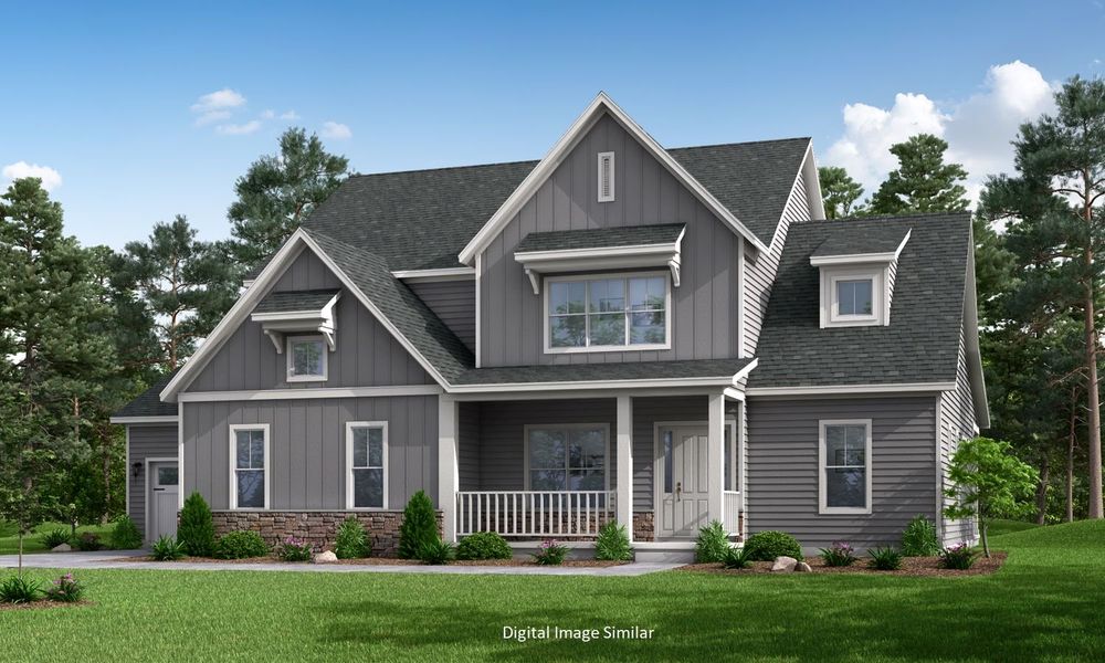 Representative exterior photo of a completed home built from the Davidson by Greybrook Homes in Harbor Watch, Statesville, NC (Image 18).