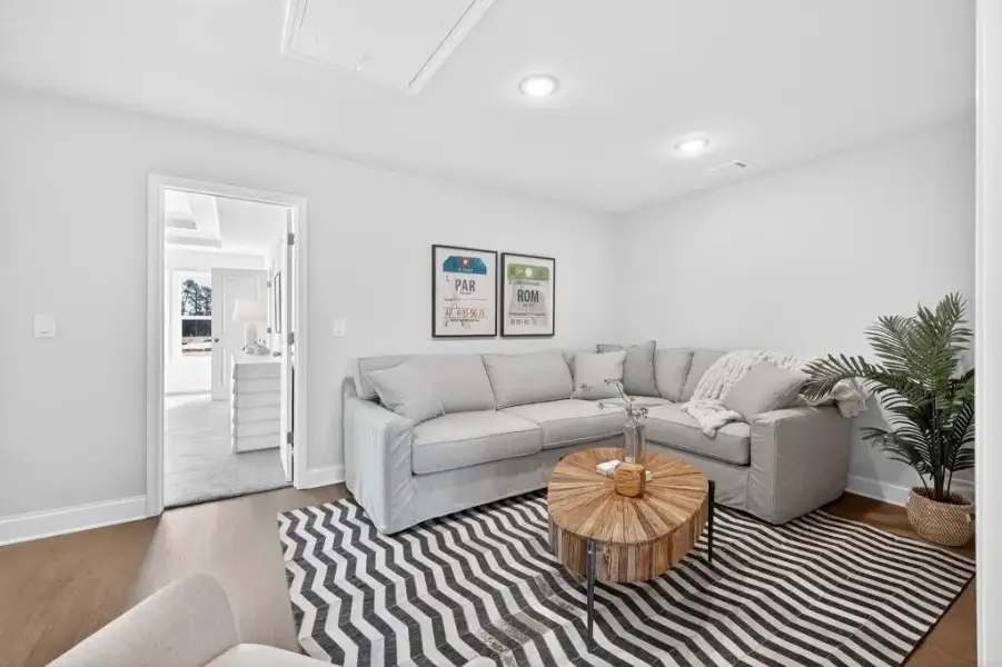 Furnished interior view inside a new home in , Suwanee (Image 17).