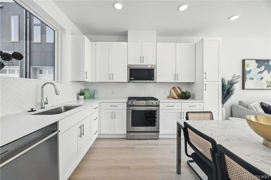 Furnished interior view inside a new home in , Denver (Image 14). Furnished interior view inside a new home in , Denver (Image 14).