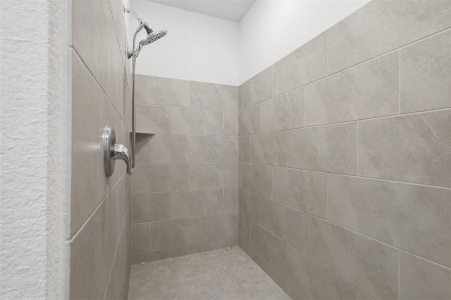 Oversized shower area
