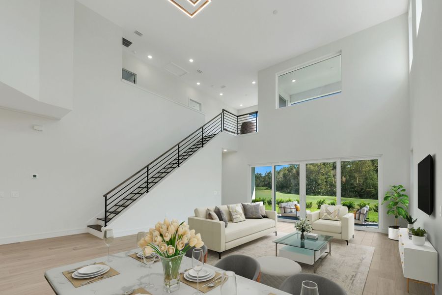 Furnished interior view inside a new home in Hampton Green at Providence, Davenport (Image 7). Furnished interior view inside a new home in Hampton Green at Providence, Davenport (Image 7).