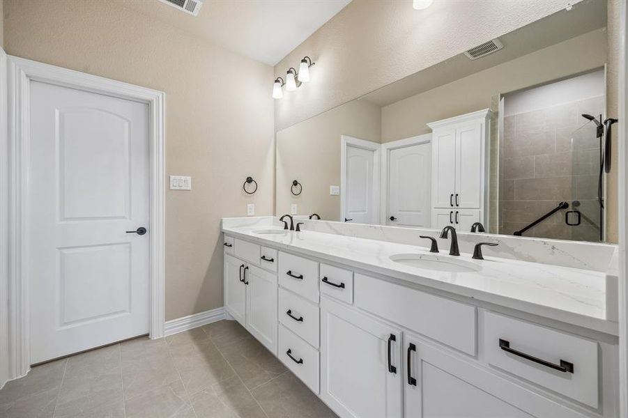 dual sinks. walk in shower. separate water closet. linen closet. walk in closet...this bathroom has so much storage and its beatuiful! dual sinks. walk in shower. separate water closet. linen closet. walk in closet...this bathroom has so much storage and its beatuiful!