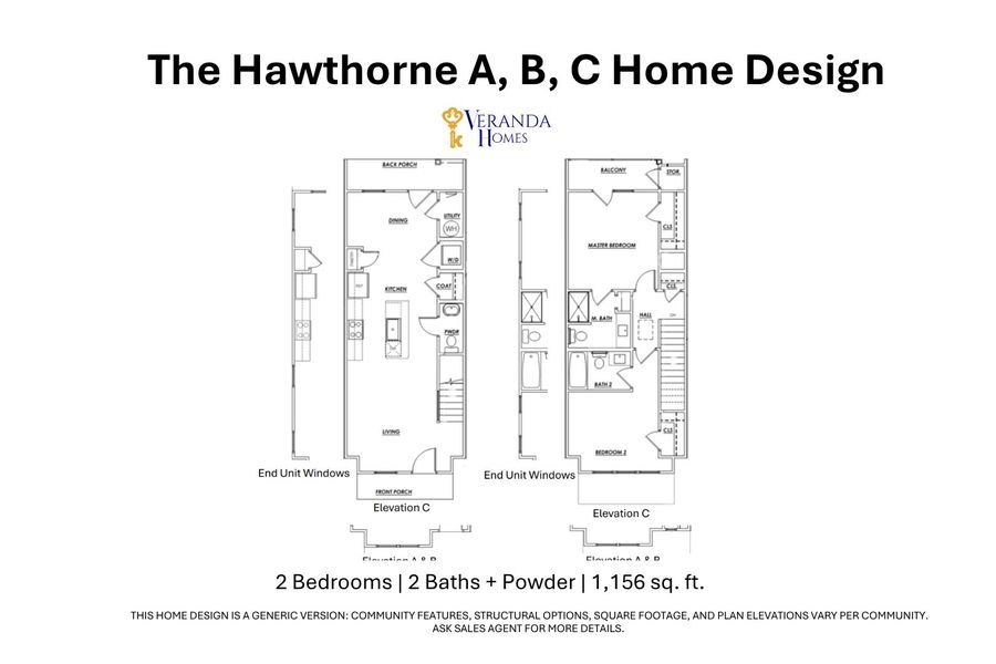 2D floor plan layout of this home in Hawthorne Summit, Greenville, SC (Image 4).