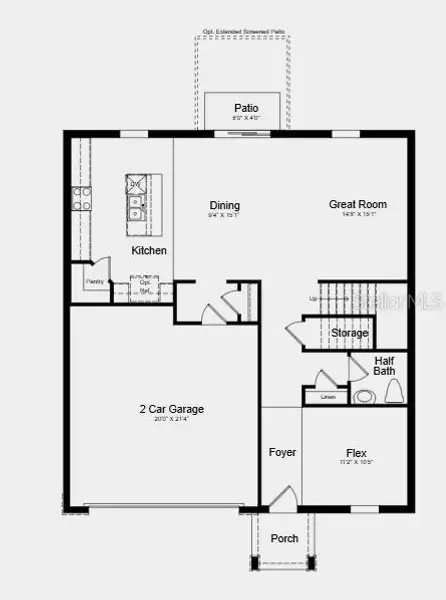 2D floor plan layout of this home in Waterstone, Groveland, FL (Image 3).
