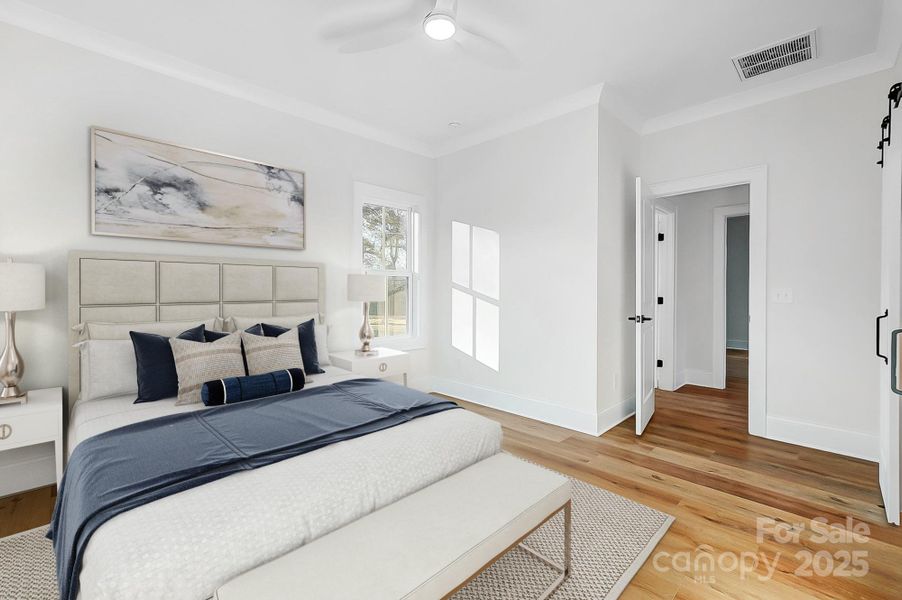 Primary bedroom (virtually staged) Primary bedroom (virtually staged)