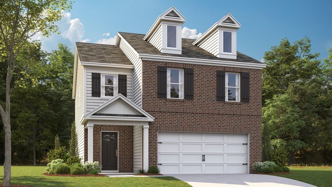 Representative exterior photo of a completed home built from the EDMON by D.R. Horton in The Parks, White House, TN (Image 21).