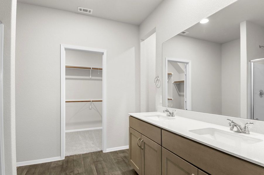 Furnished interior view inside a new home in Oaks at San Gabriel, Georgetown (Image 17).