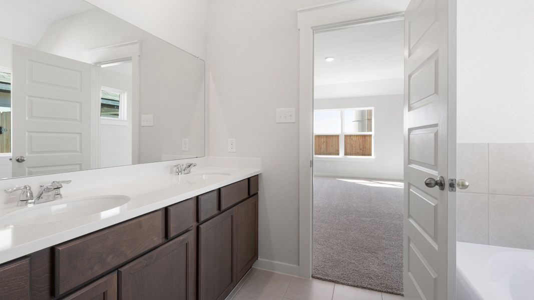 Representative furnished interior of a home built from the Blanton by Brightland Homes in Cielo, Conroe (Image 14).