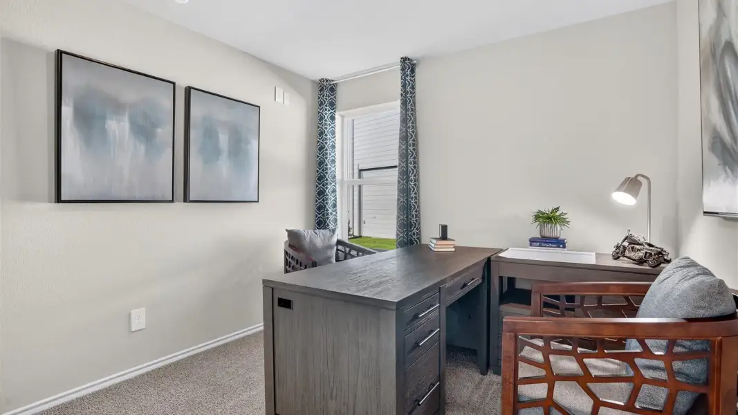 Furnished interior view inside a new home in Rosewood at Beltmill, Fort Worth (Image 42).
