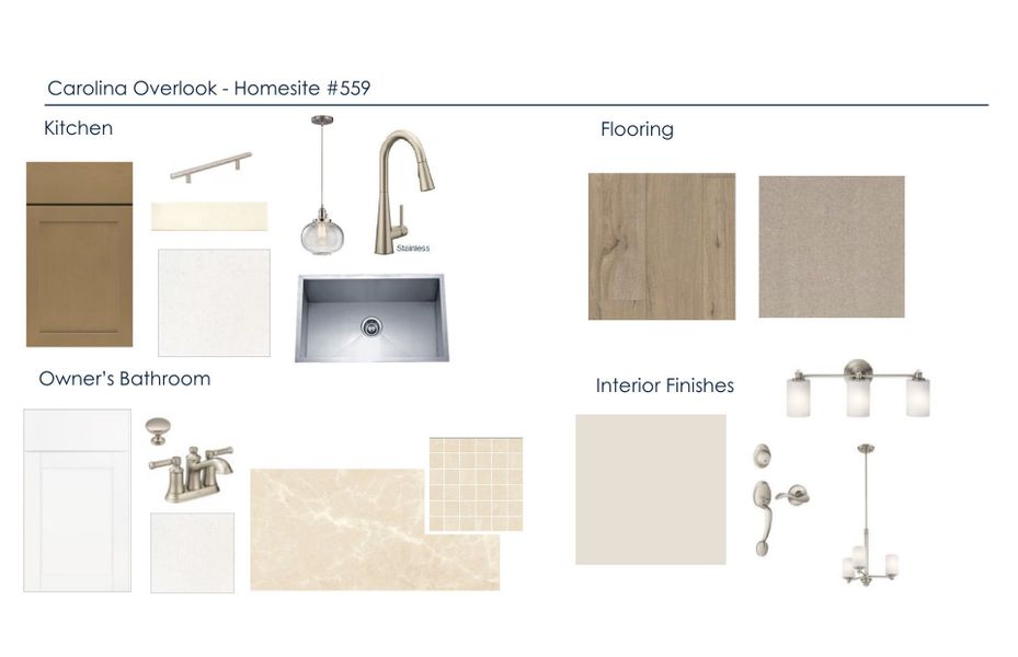 Sample of building materials used in homes in Carolina Overlook, Clayton (Image 21).